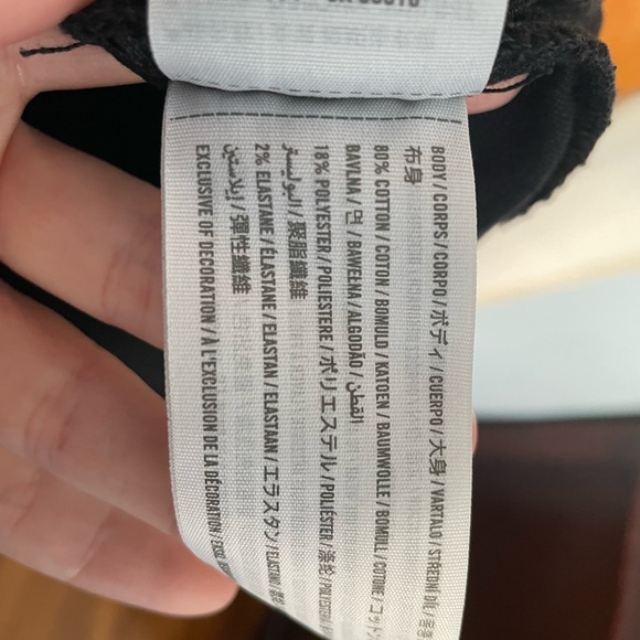 Black denim Hollister belted mini dress- adjustable straps and waist. - Picture 3 of 7